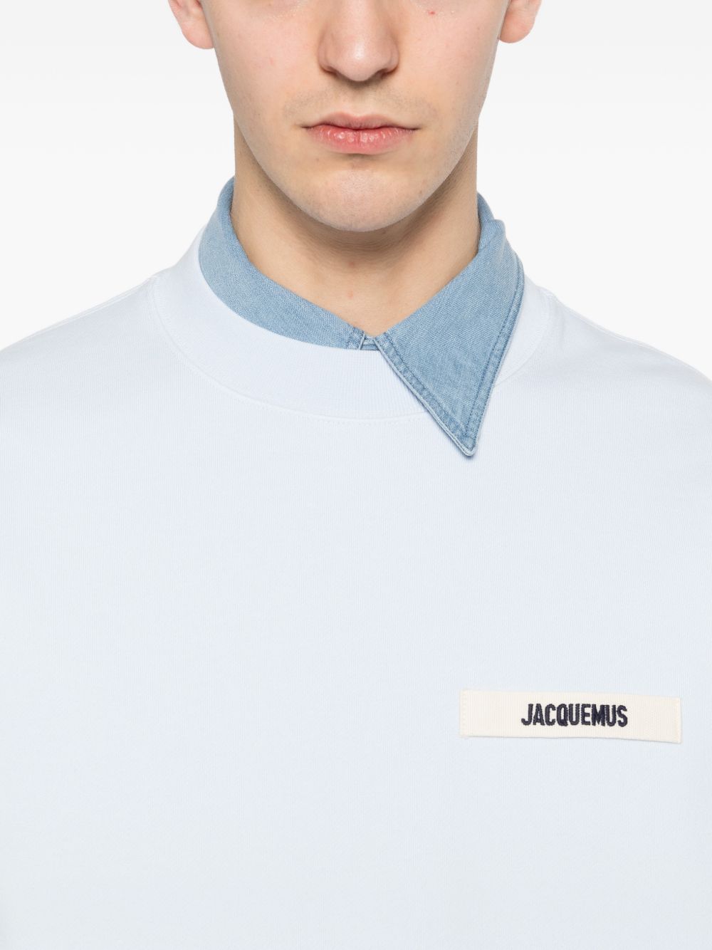 JACQUEMUS Sweaters Clear Blue Principal:cotton