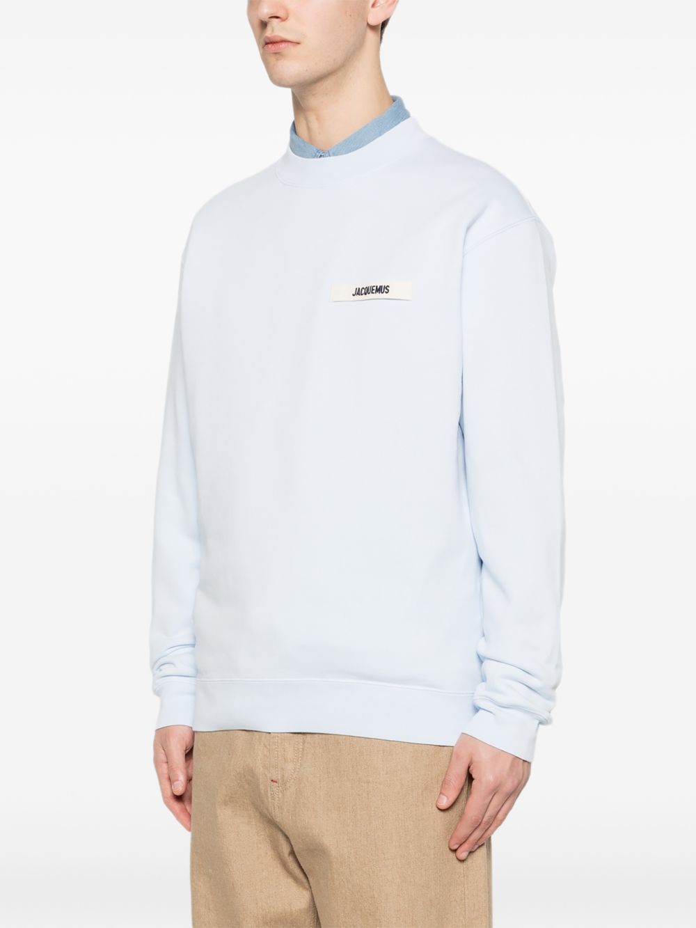 JACQUEMUS Sweaters Clear Blue Principal:cotton