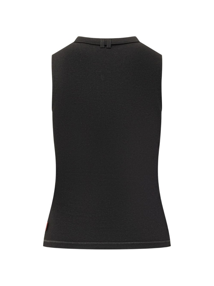 Diesel Top Black Cotton Elastane