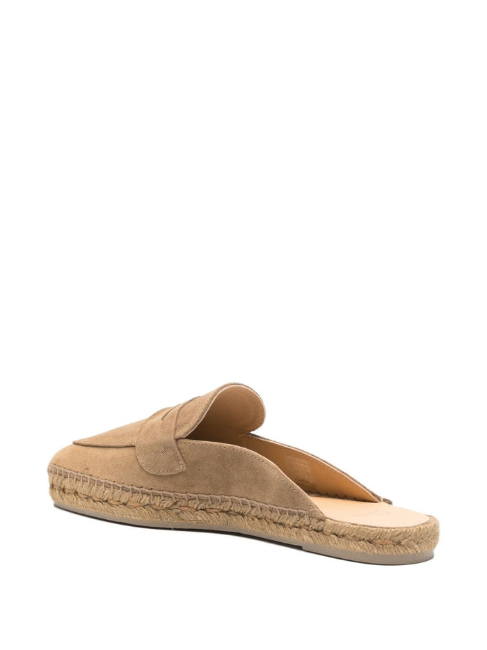 Castaner Flat shoes Blue Calf Suede