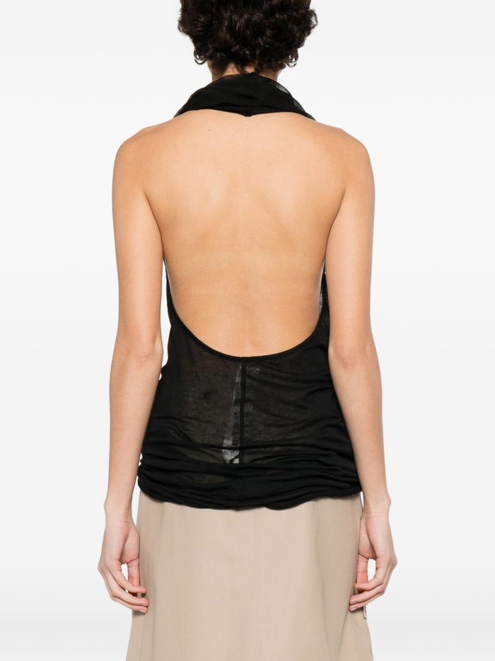 Rick Owens Top Black Cotton