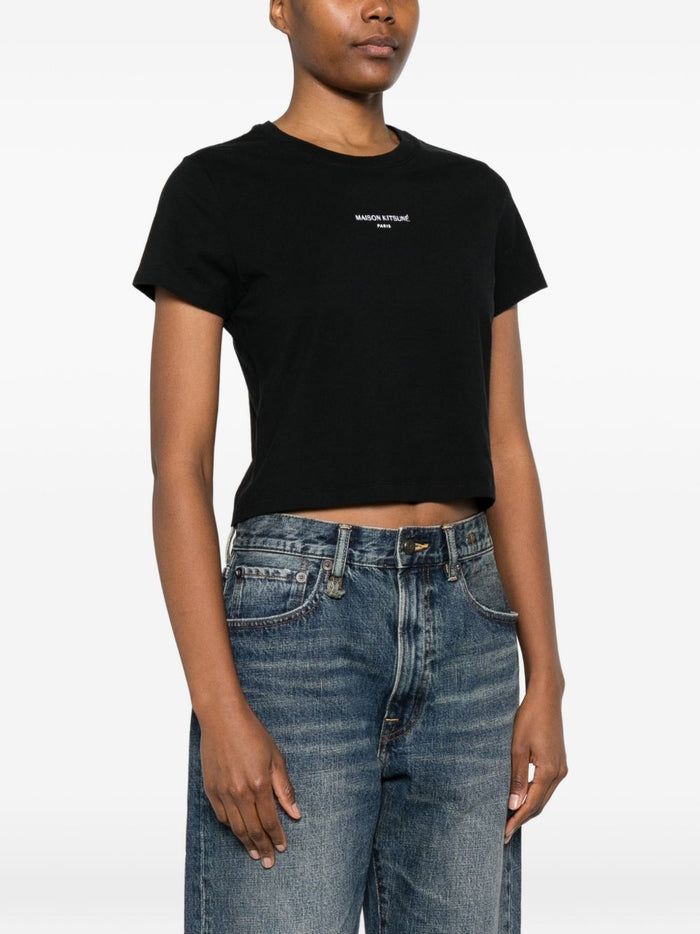 MAISON KITSUNE T-shirts and Polos Black Cotton