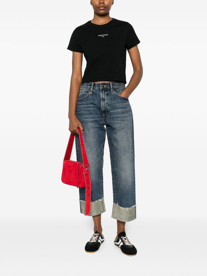 MAISON KITSUNE T-shirts and Polos Black Cotton