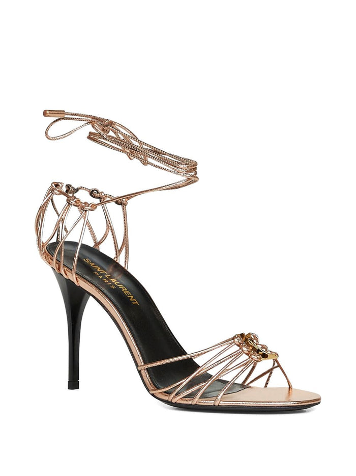 Saint Laurent Sandals Pink Lambskin