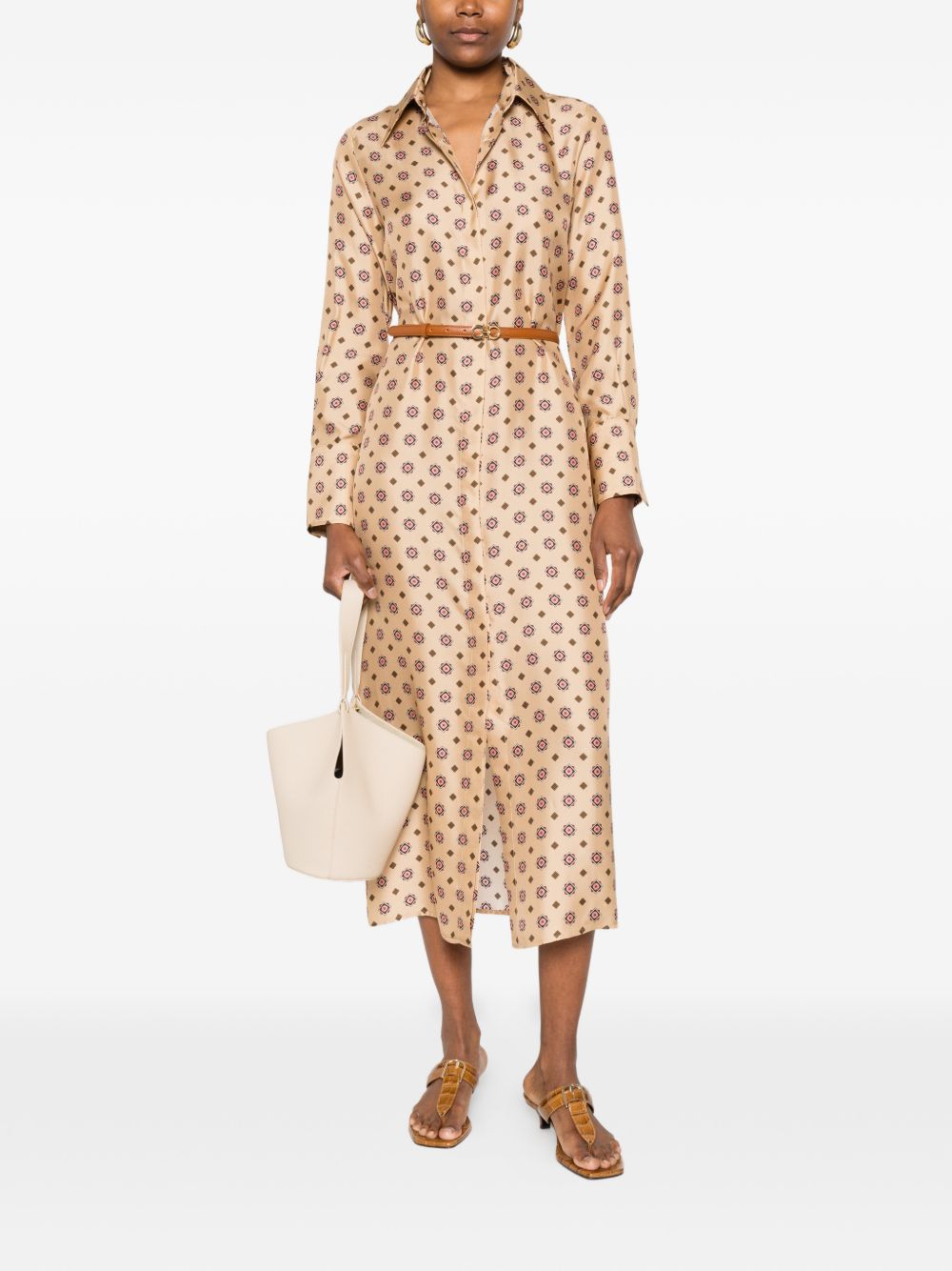 Alberto Biani Dresses Beige Silk
