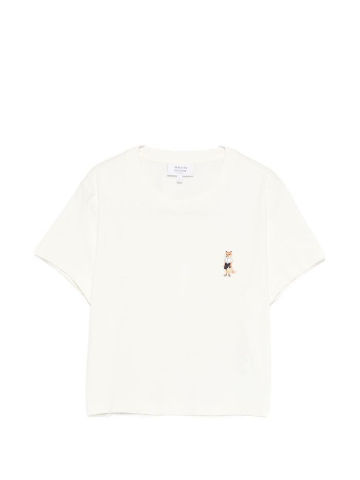 MAISON KITSUNE T-shirts and Polos Ivory Organic Cotton