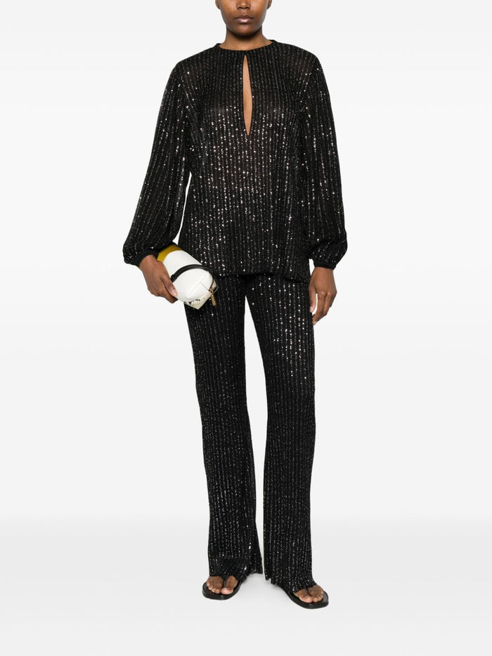 Missoni Trousers Black Viscose Poliammide Metal