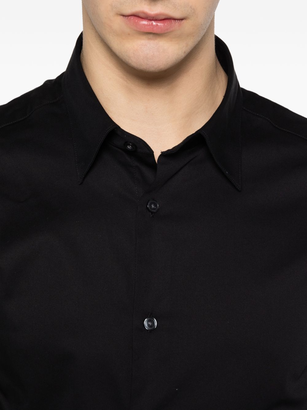 Emporio Armani Shirts Black Elastane