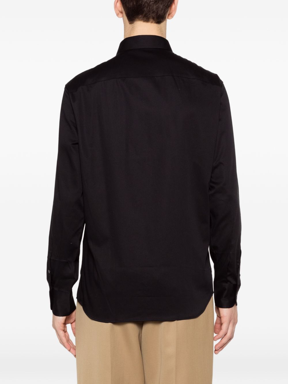 Emporio Armani Shirts Black Elastane