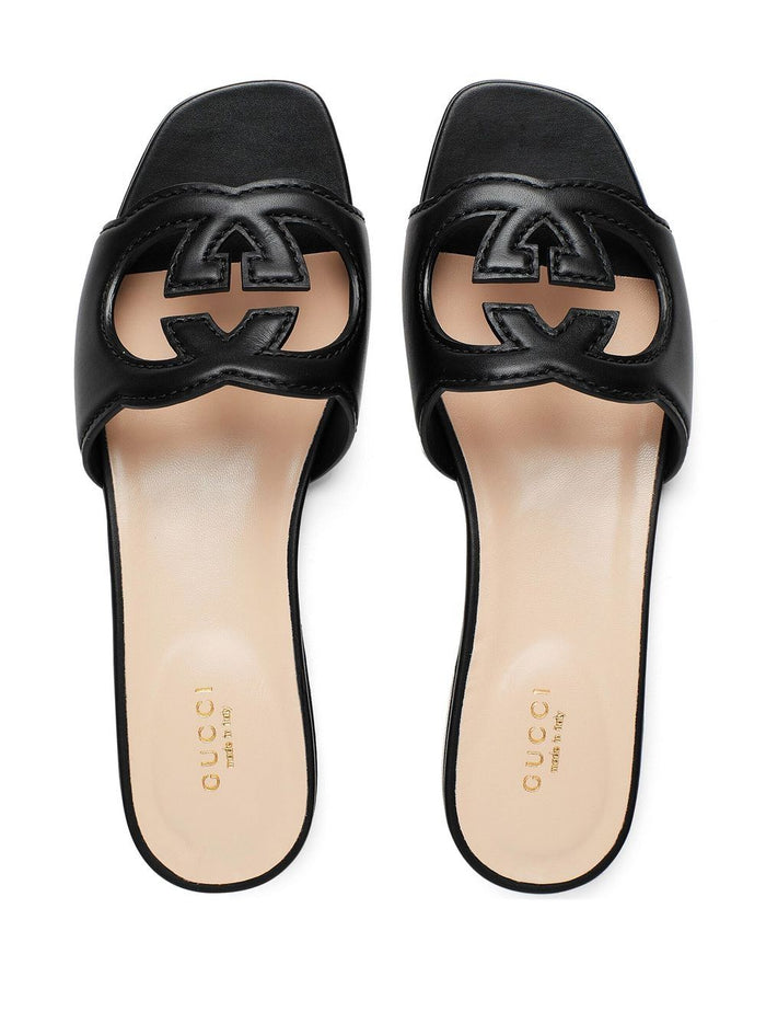 Gucci Sandals Black Calf Skin