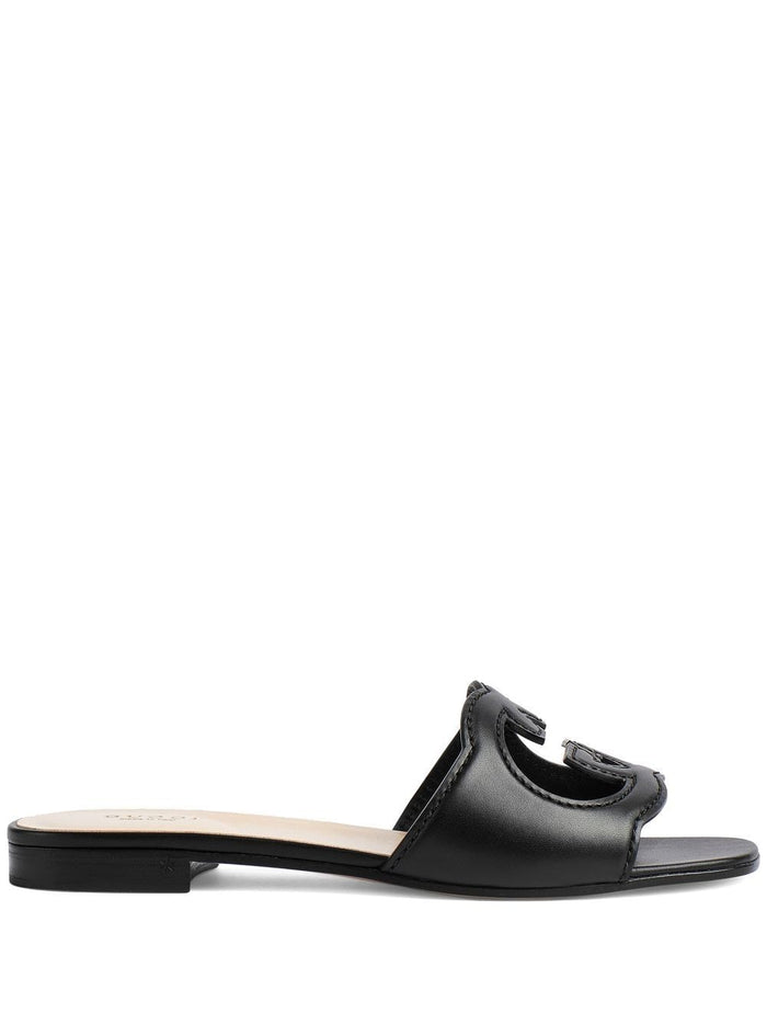 Gucci Sandals Black Calf Skin