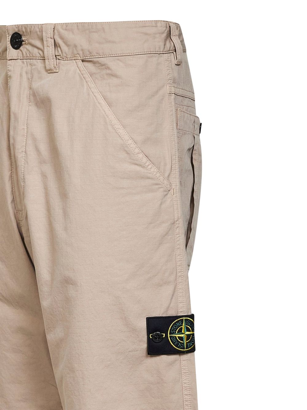 Stone Island Trousers Beige Cotone
