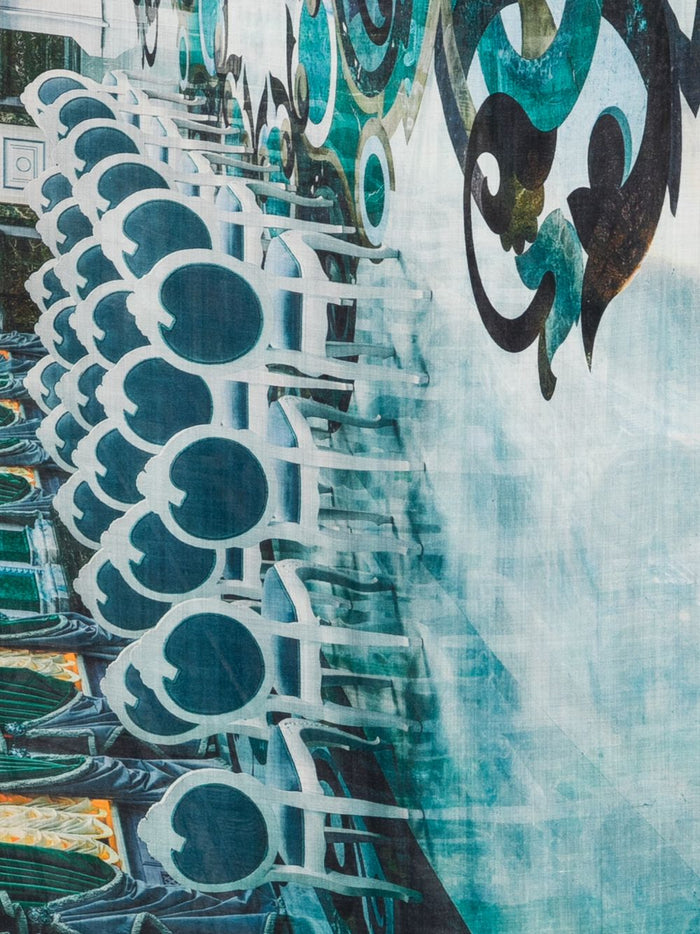 Faliero Sarti Scarfs Blue Silk