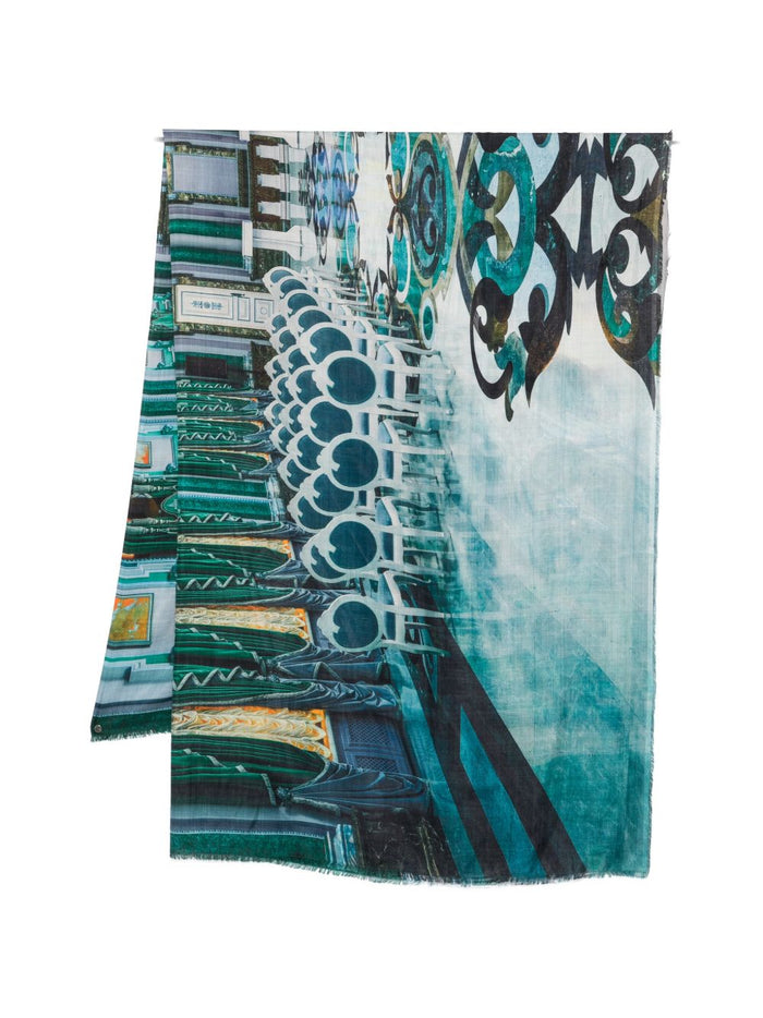 Faliero Sarti Scarfs Blue Silk