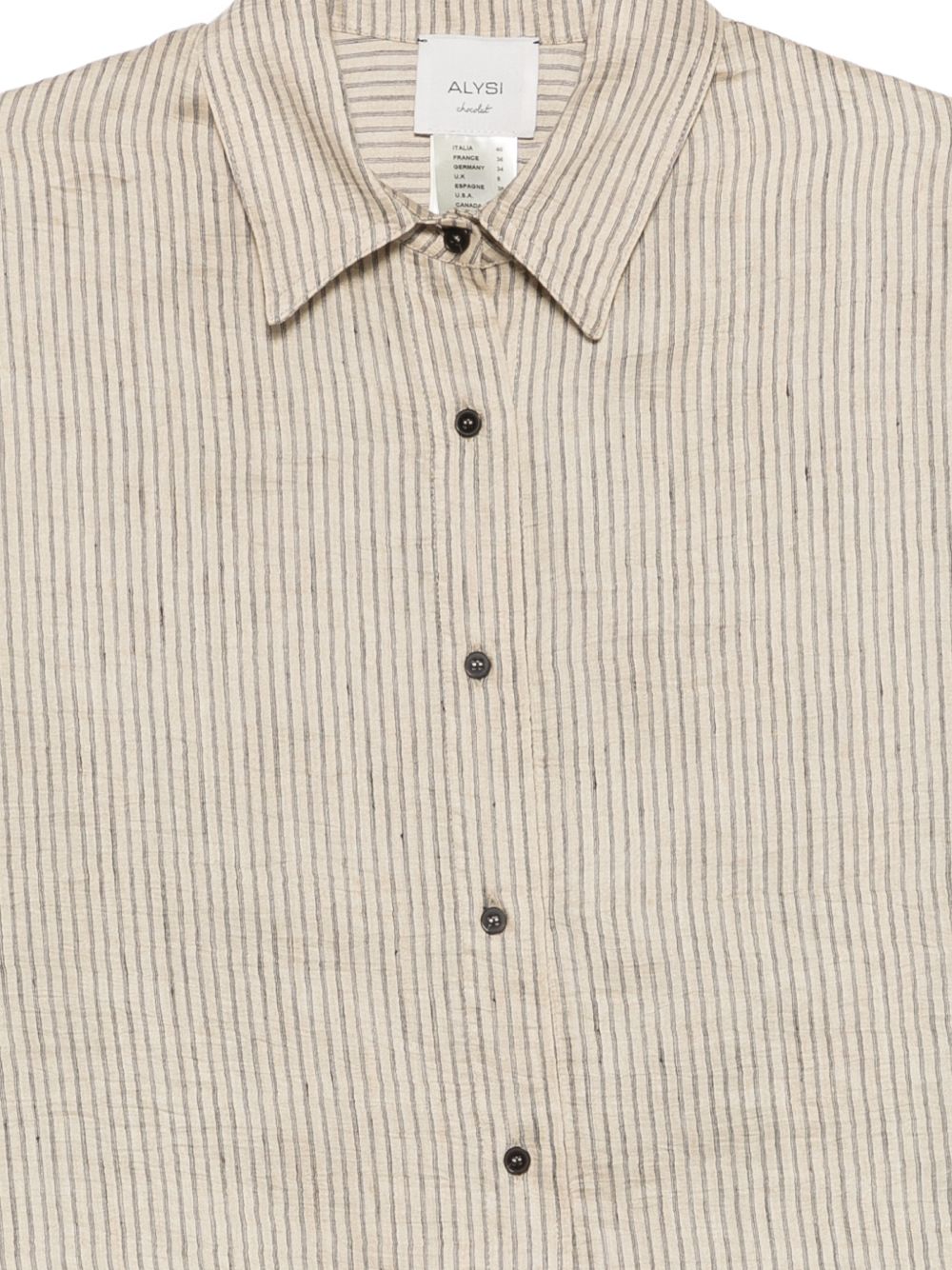 Alysi Shirts Beige Linen Poliammide