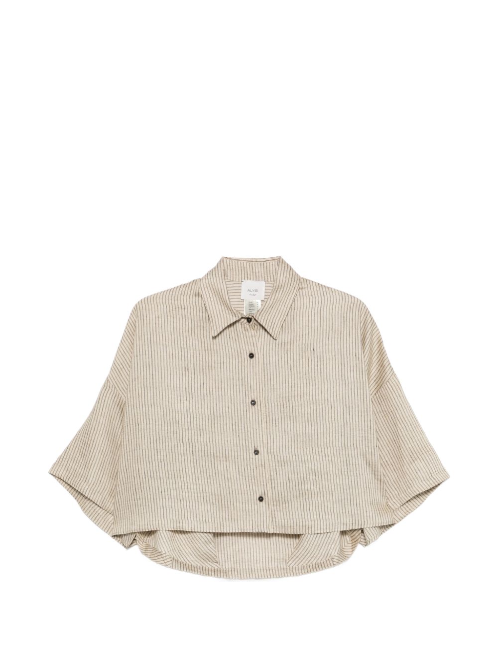 Alysi Shirts Beige Linen Poliammide