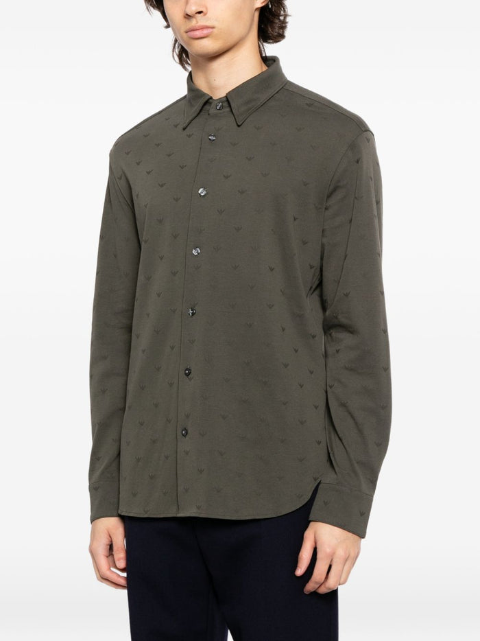 Emporio Armani Shirts Grey Cotton