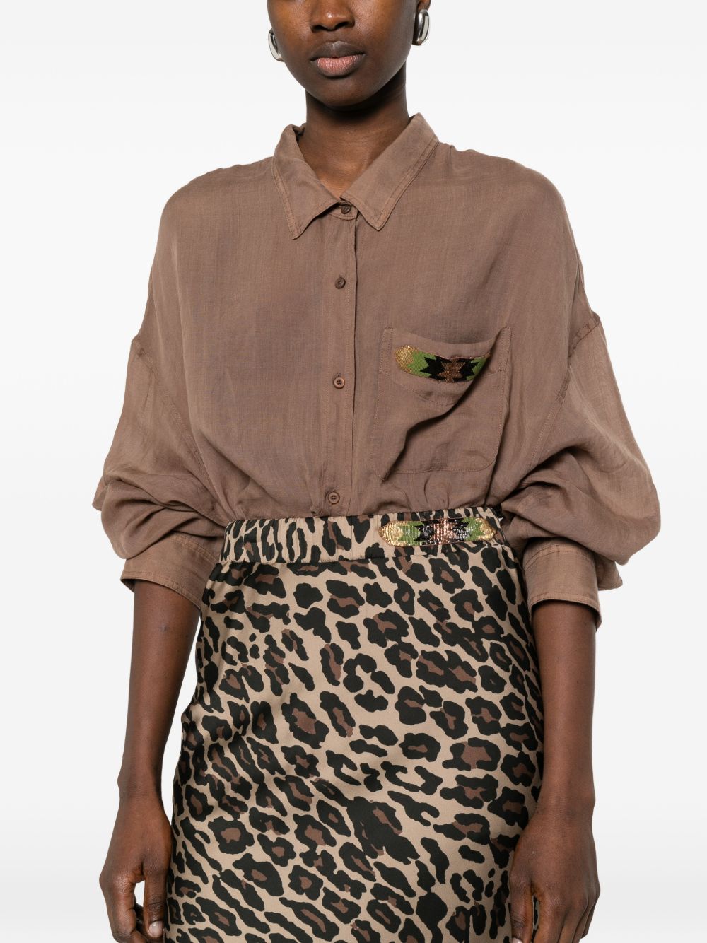 Bazar Deluxe Shirts Brown Lyocell