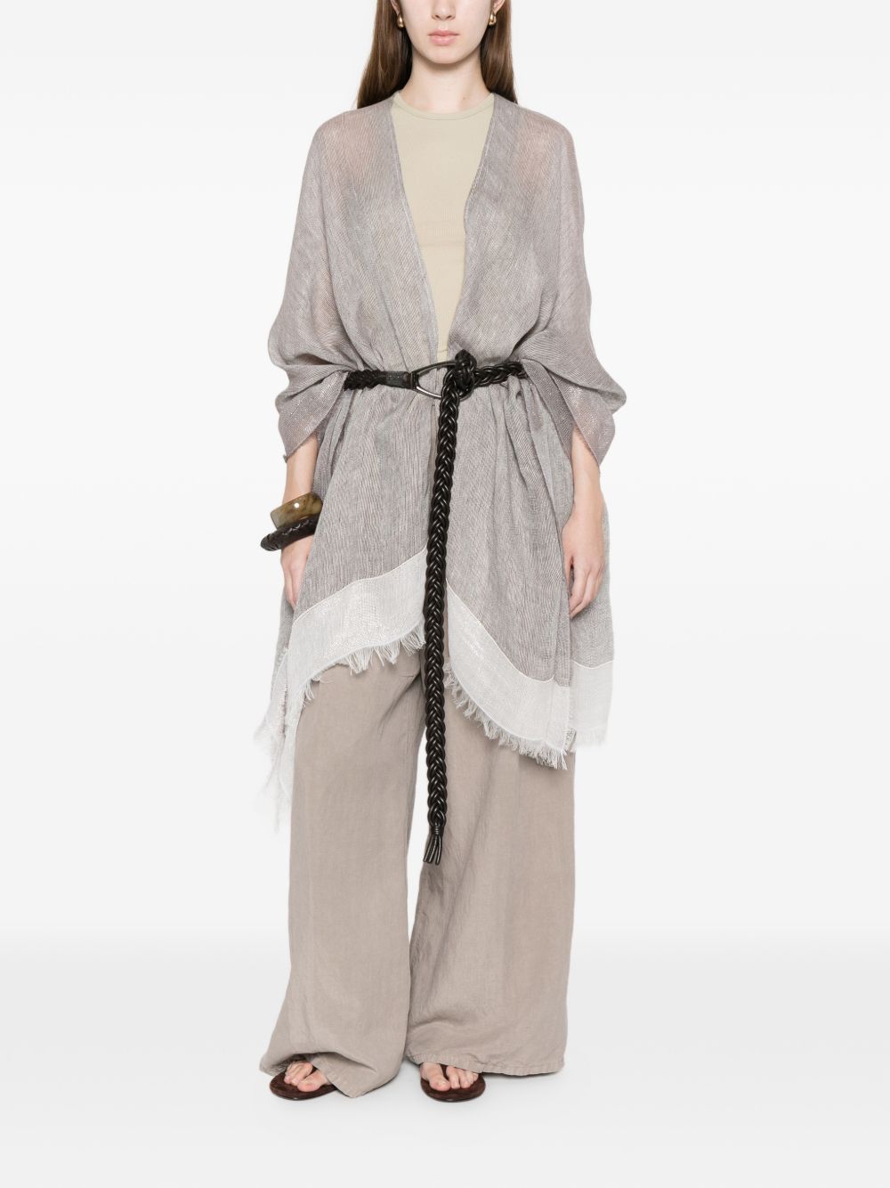 Fabiana Filippi Jackets Light Grey Linen/flax