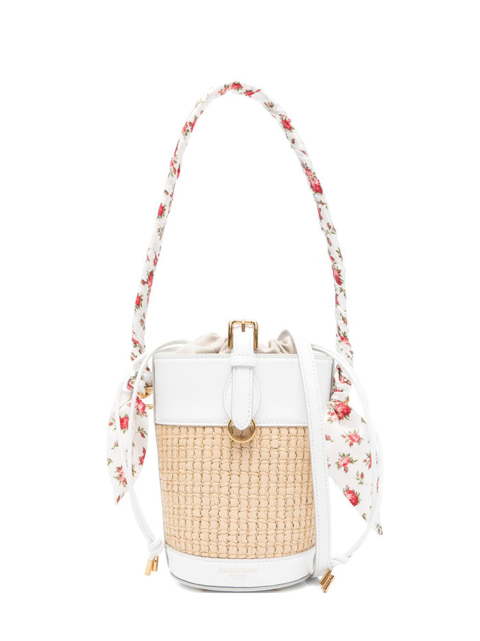 Dolce & Gabbana Bags Beige Calf Leather Raffia