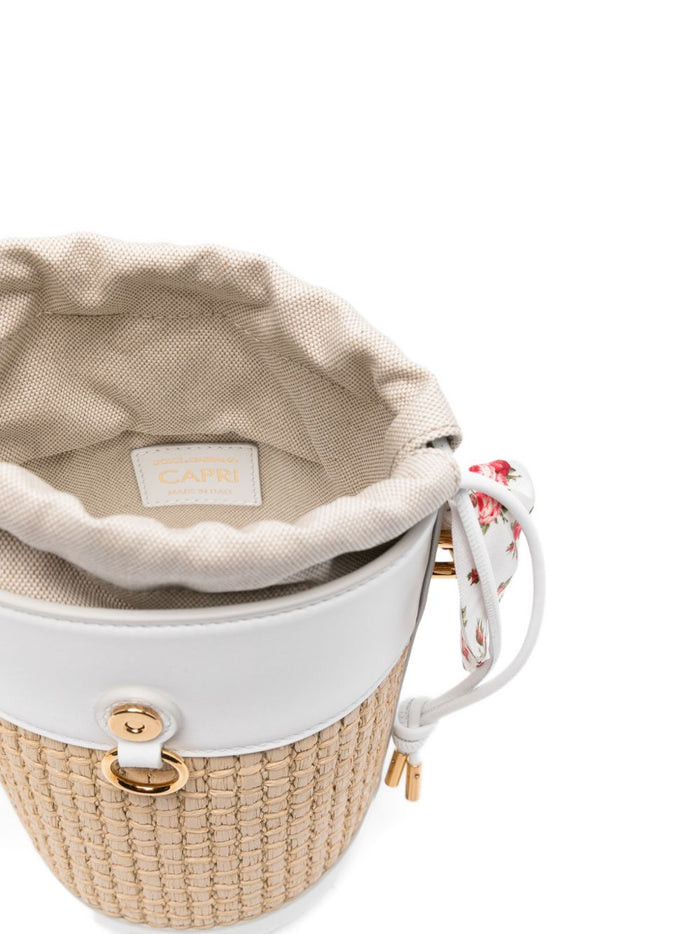 Dolce & Gabbana Bags Beige Calf Leather Raffia