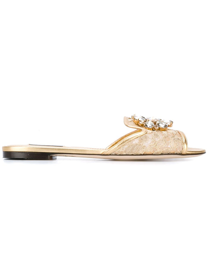 Dolce & Gabbana Sandals Golden Calf Laether