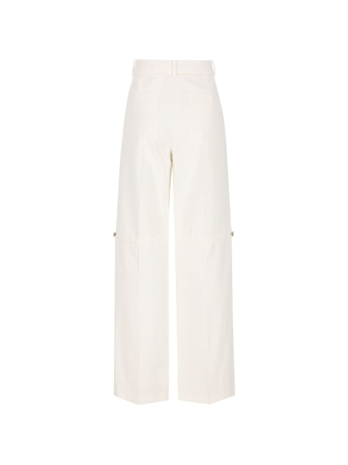 Fendi Trousers White Cotton