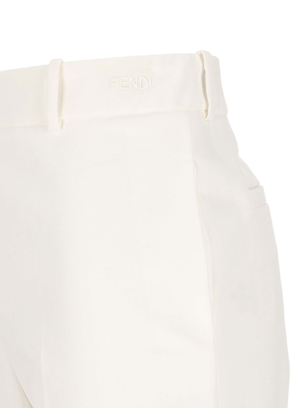 Fendi Trousers White Cotton