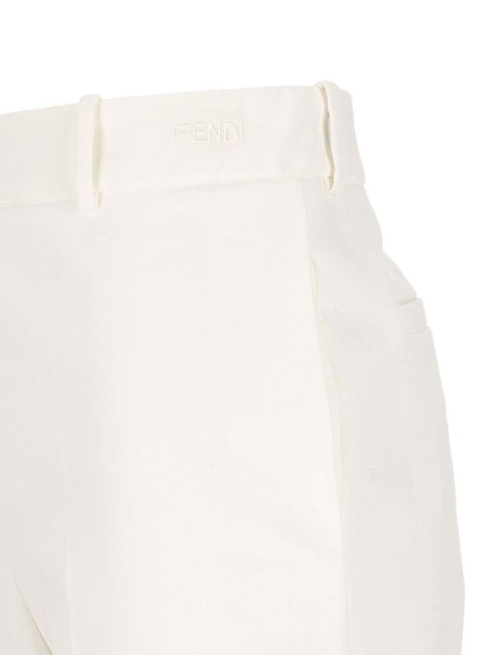 Fendi Trousers White Cotton