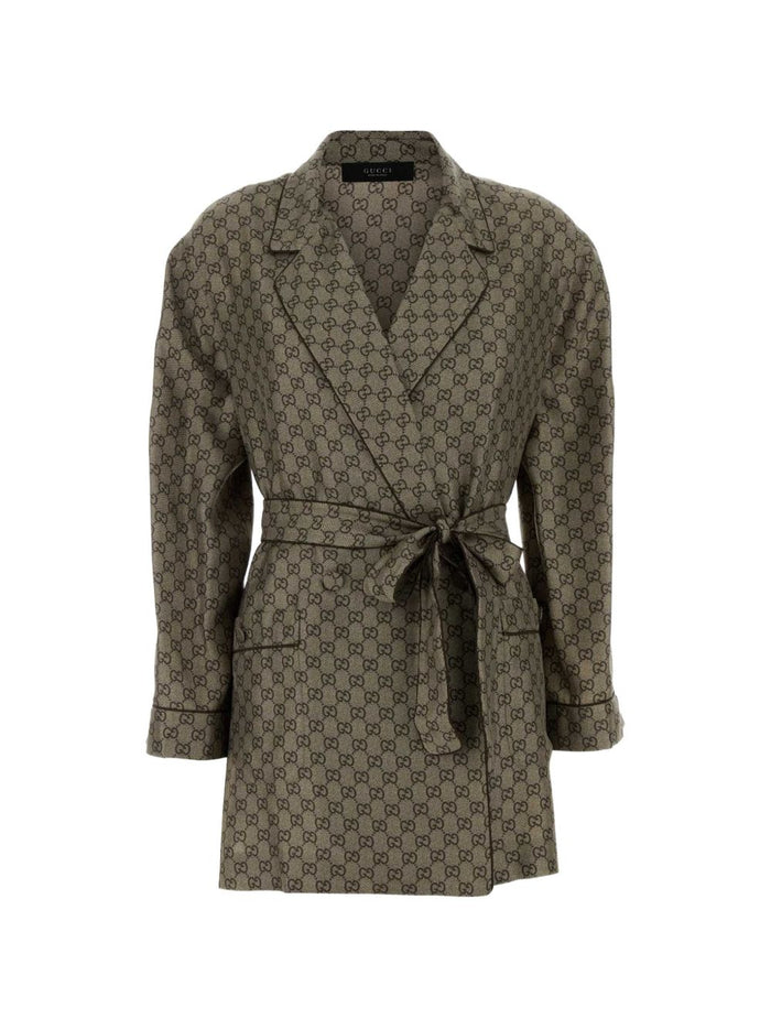 Gucci Jackets Brown Silk