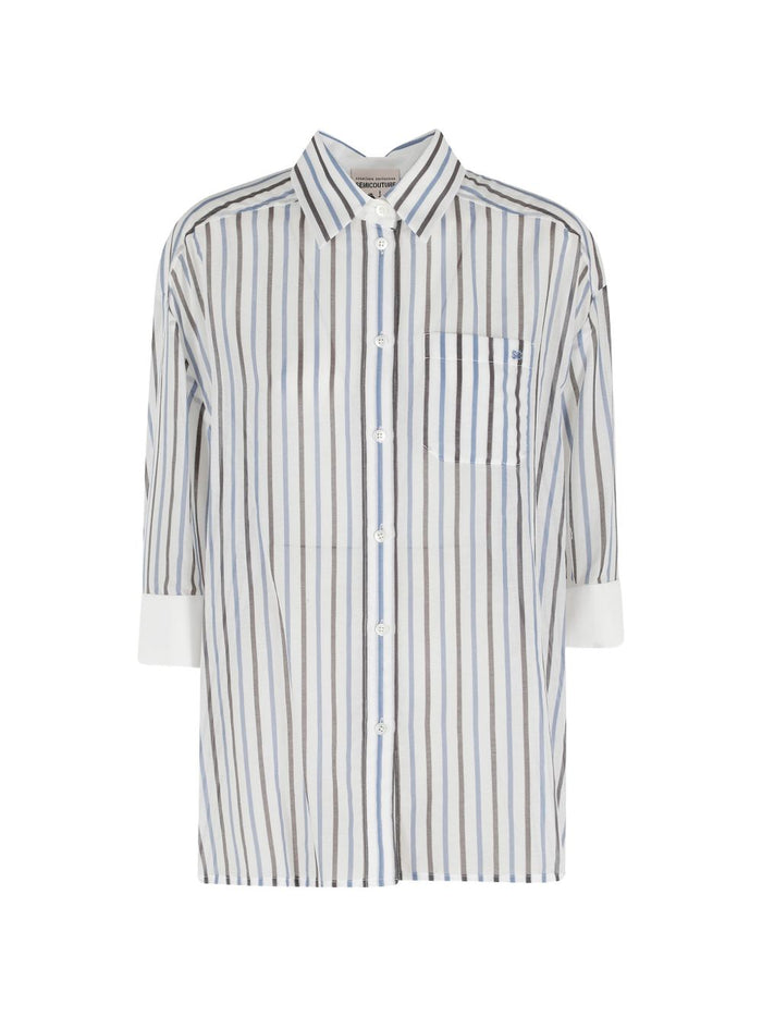 Semicouture Shirts Blue Cotton