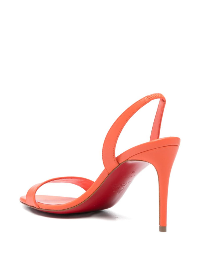 Christian Louboutin Sandals Orange Calf Leather