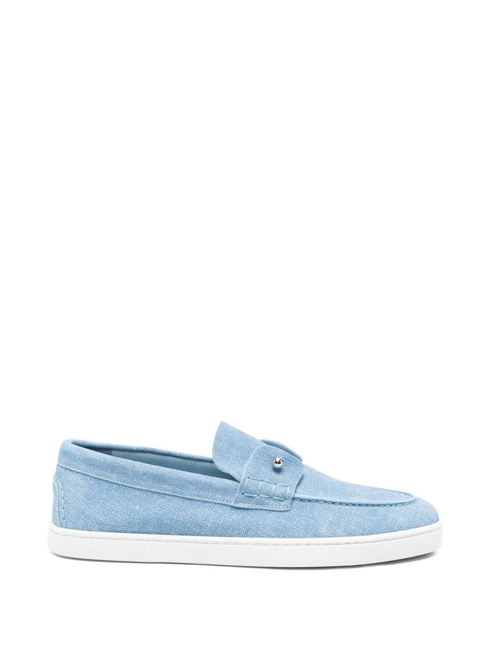 Christian Louboutin Flat shoes Clear Blue Calf Leather