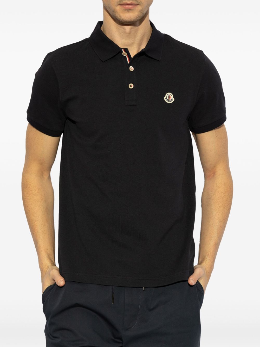 Moncler T-Shirts And Polos Blue Cotton