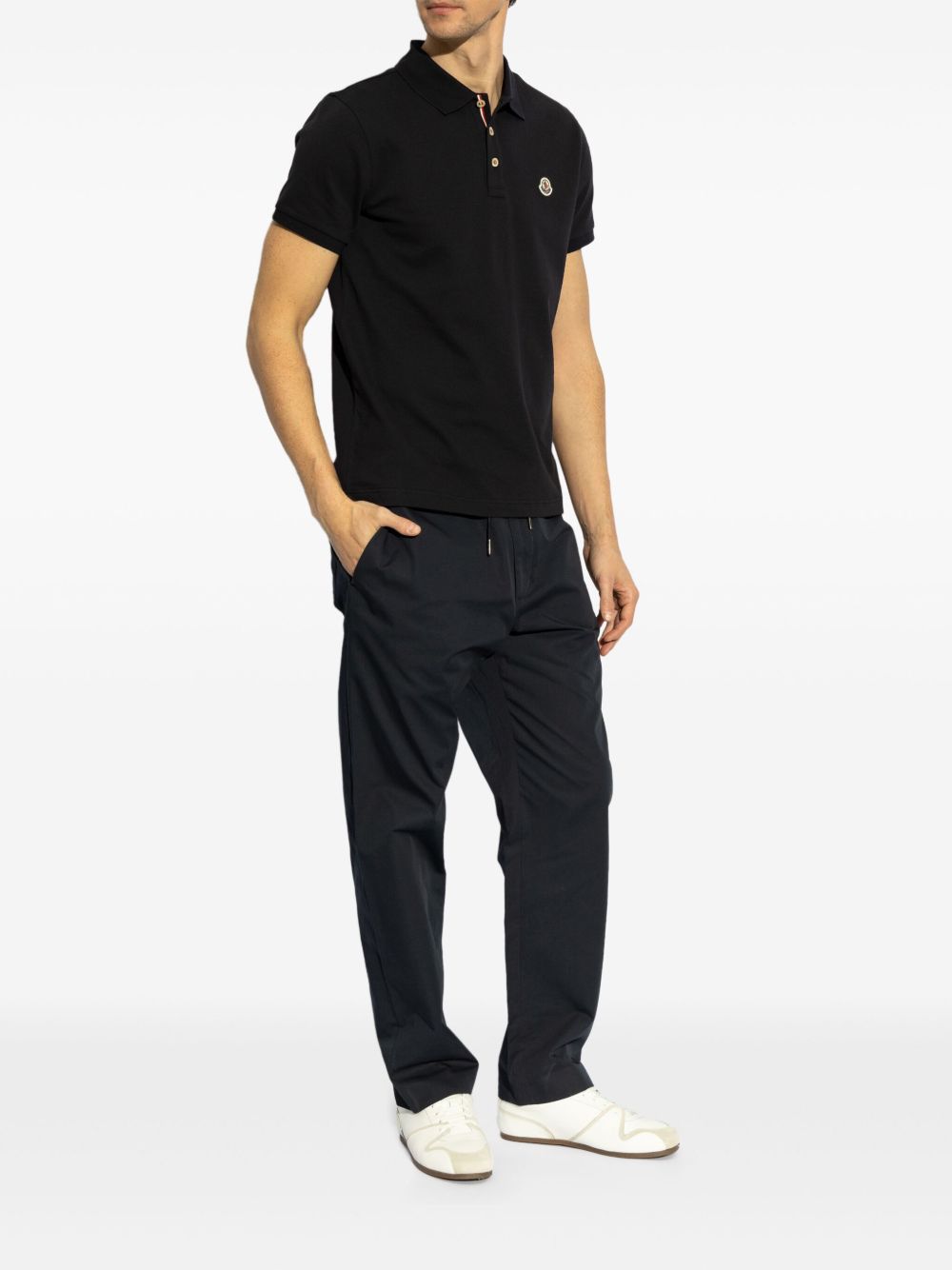 Moncler T-Shirts And Polos Blue Cotton