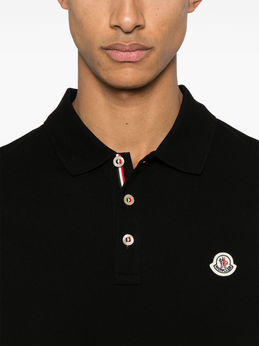 Moncler T-Shirts And Polos Black Cotton