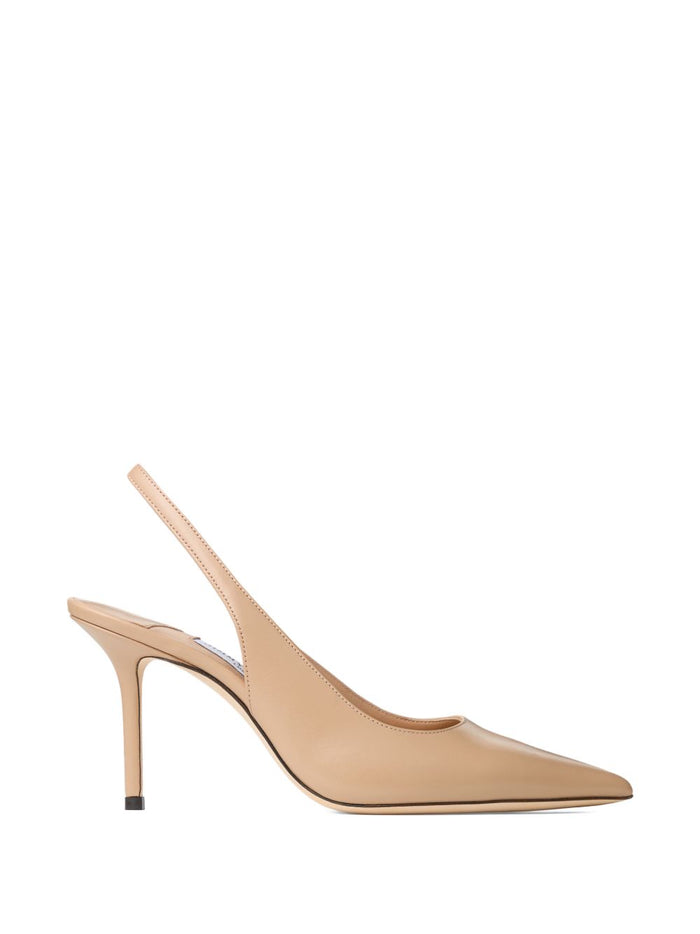 Jimmy Choo With Heel Beige Leather Salpa Metal Plastic