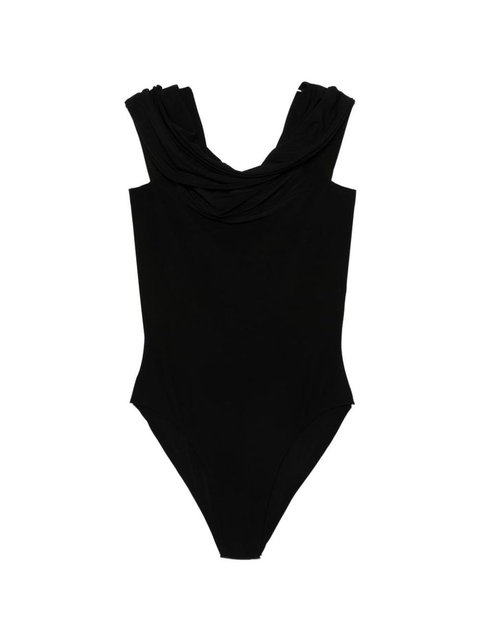 Norma Kamali Top Black Polyester Elastane