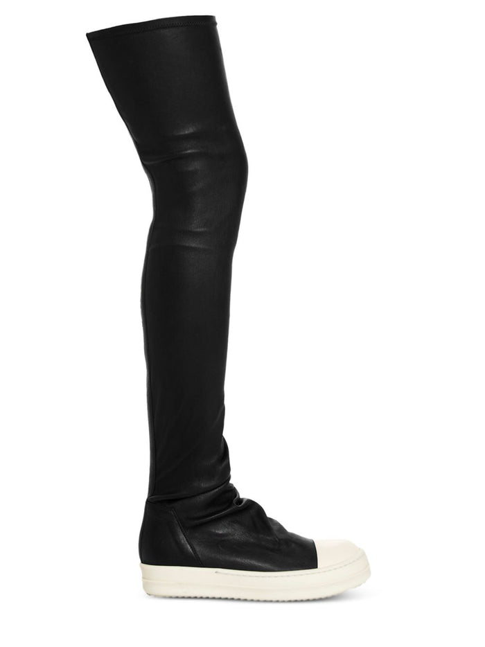 Rick Owens Boots Black Fabric Rubber