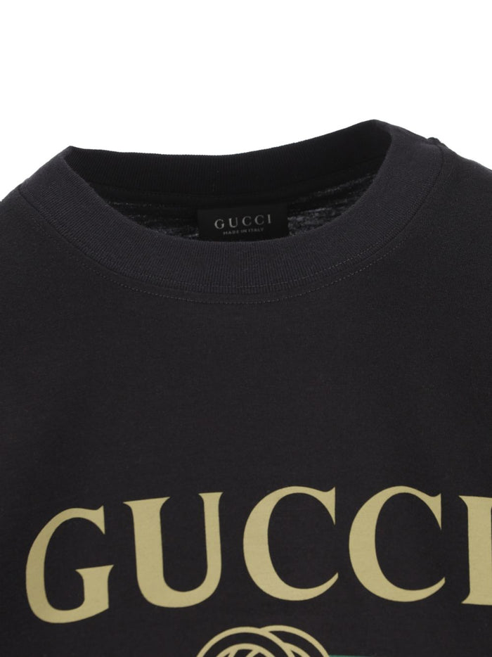 Gucci T-Shirts And Polos Black Cotton Mix