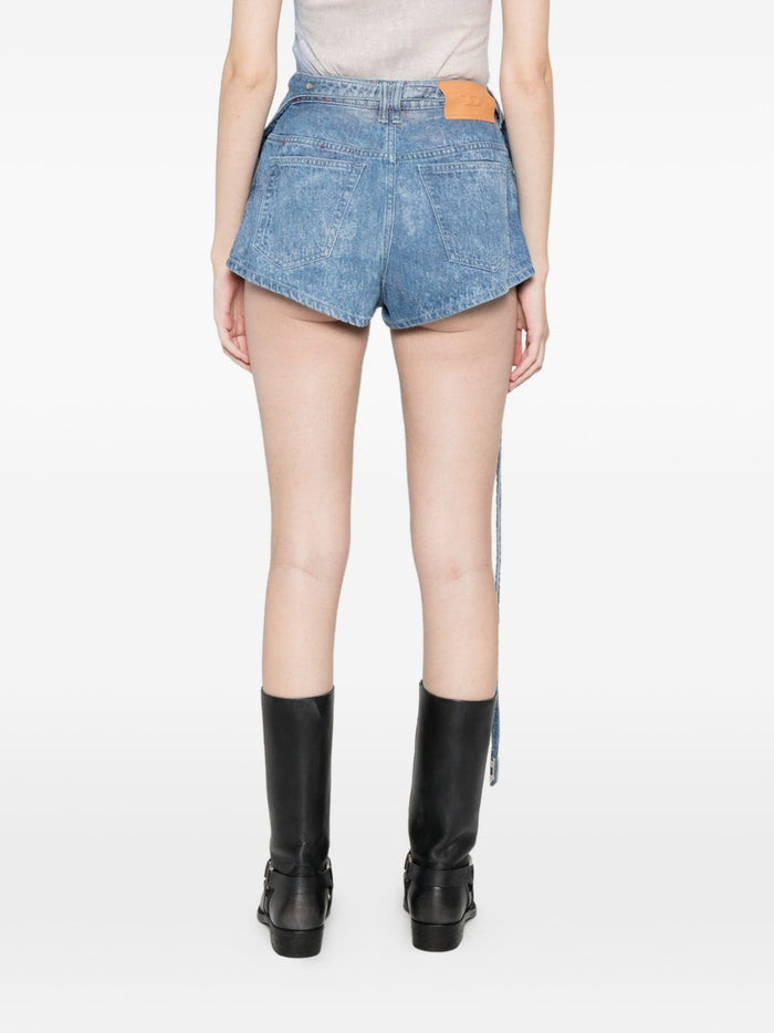 Diesel Shorts Clear Blue Cotton Polyester