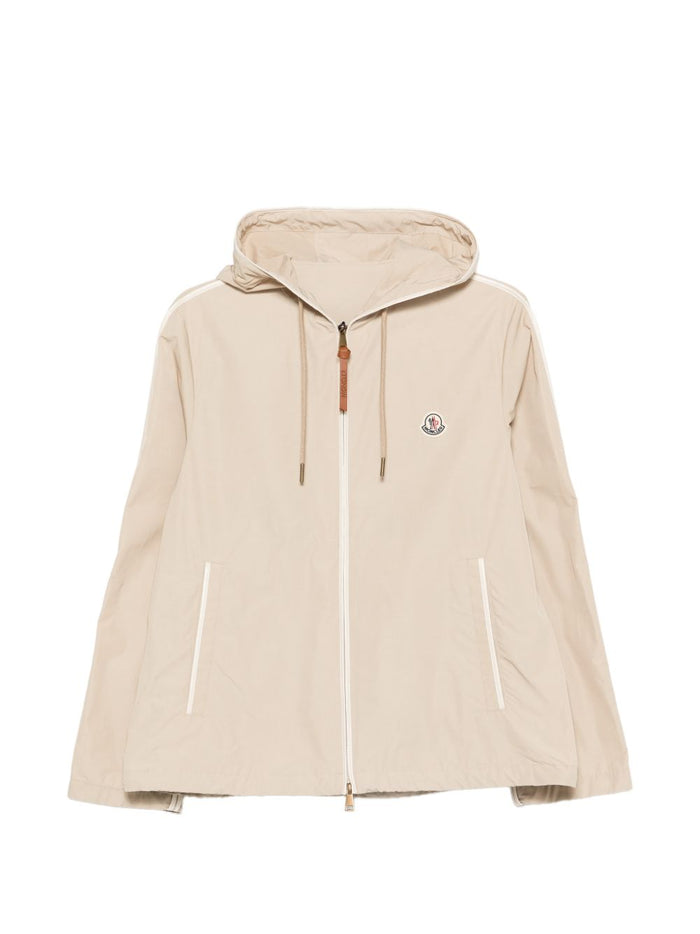 Moncler Coats Beige Cotton Polyester