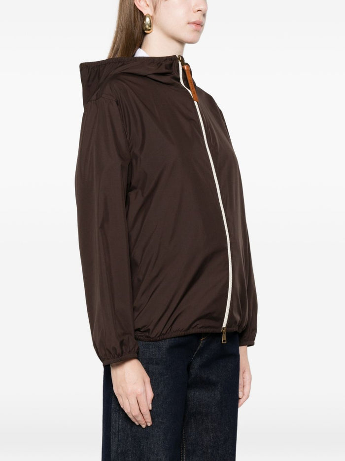 Moncler Coats Brown Polyester