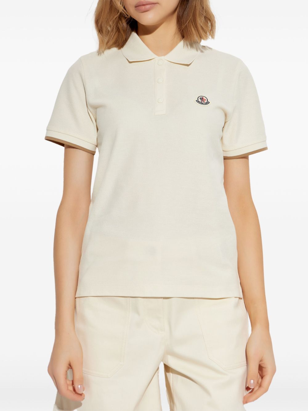 Moncler T-shirts and Polos White Cotton