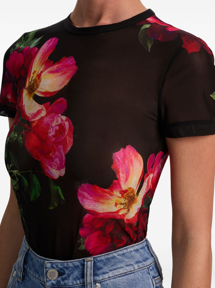 Alice + Olivia Top Black Polyester/elastane