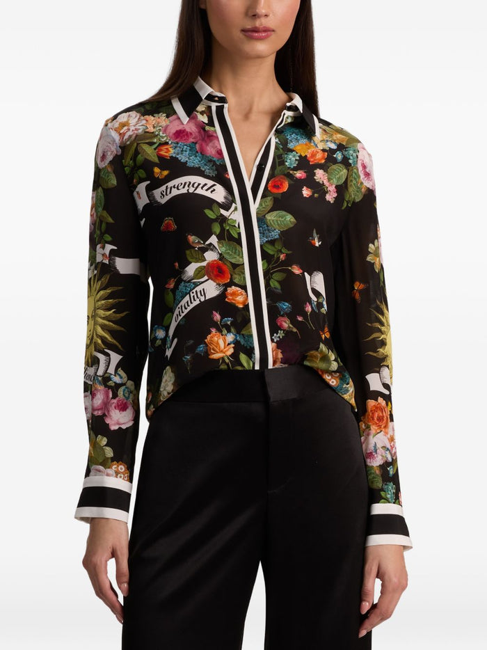 Alice + Olivia Shirts Black Silk