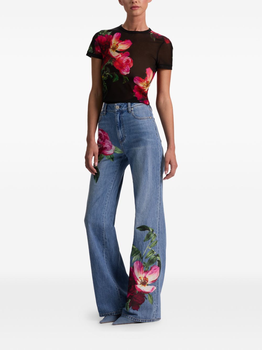 Alice + Olivia Jeans Clear Blue Cotton