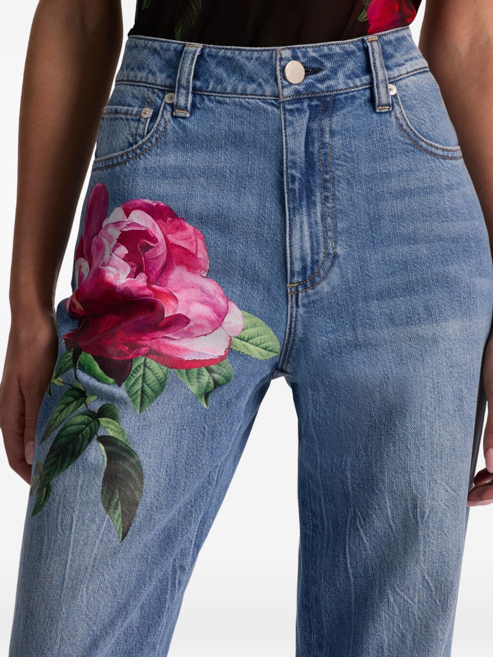 Alice + Olivia Jeans Clear Blue Cotton