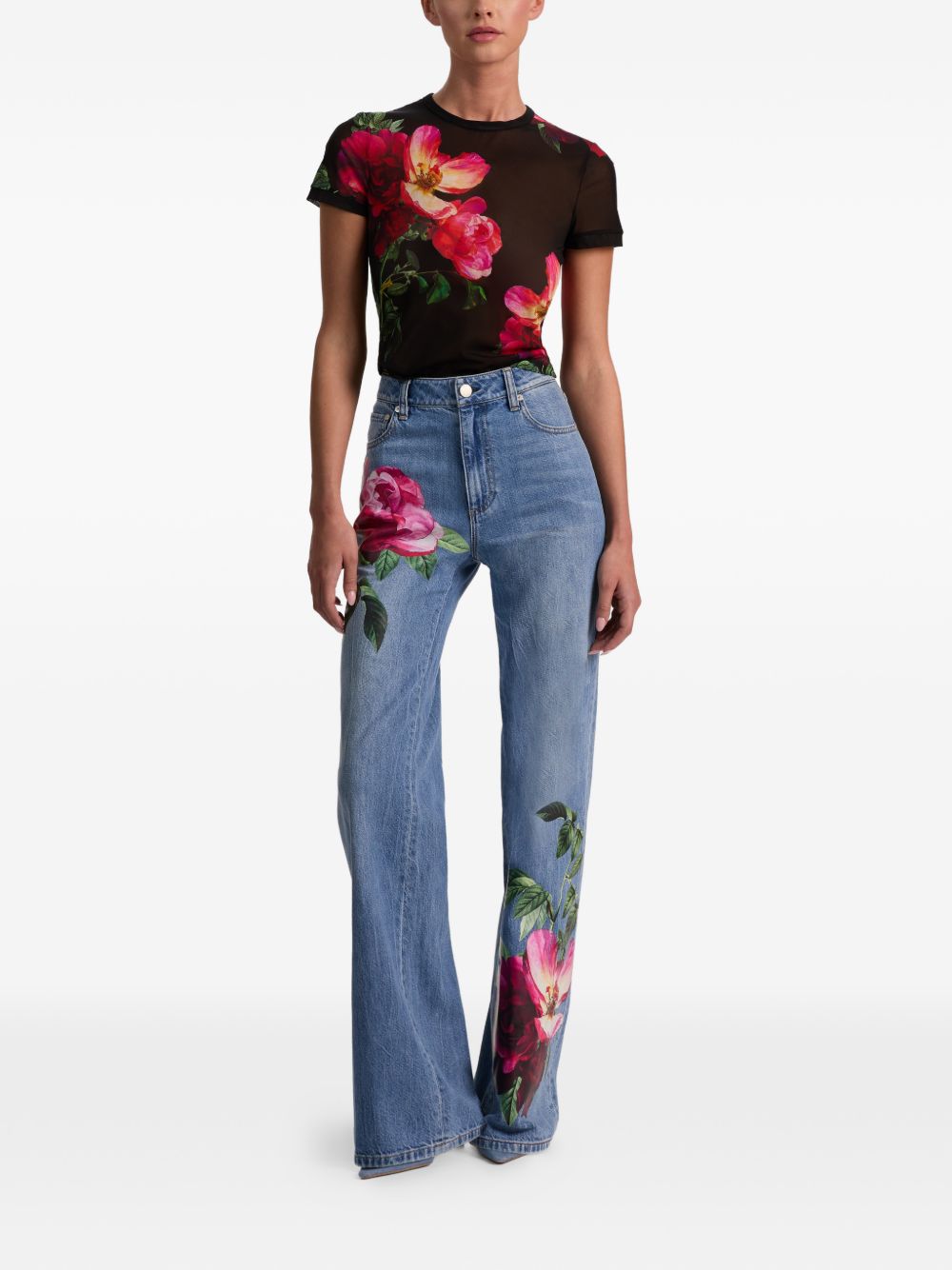 Alice + Olivia Jeans Clear Blue Cotton