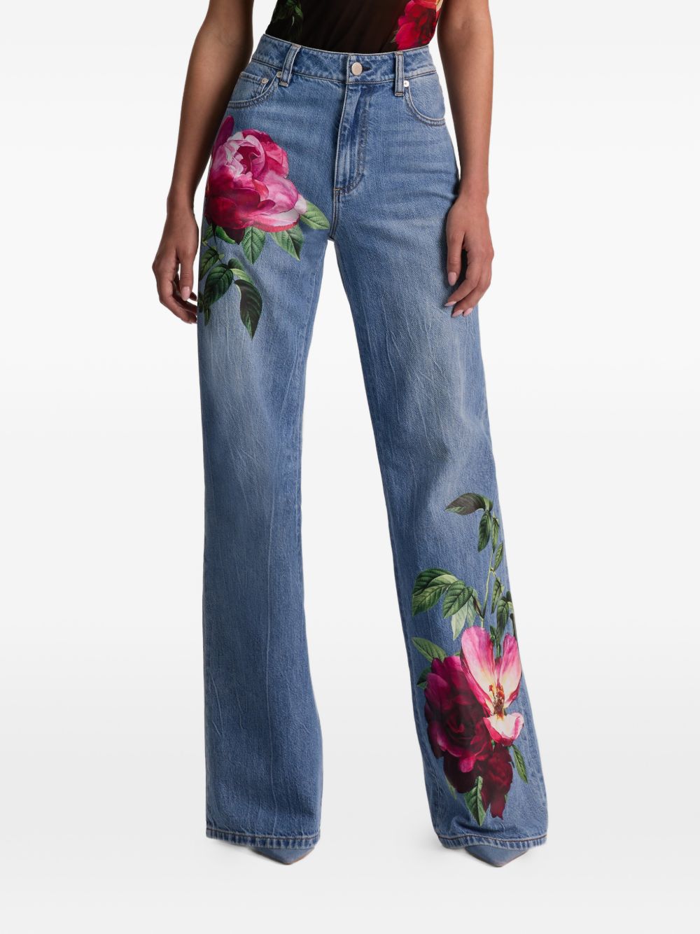 Alice + Olivia Jeans Clear Blue Cotton